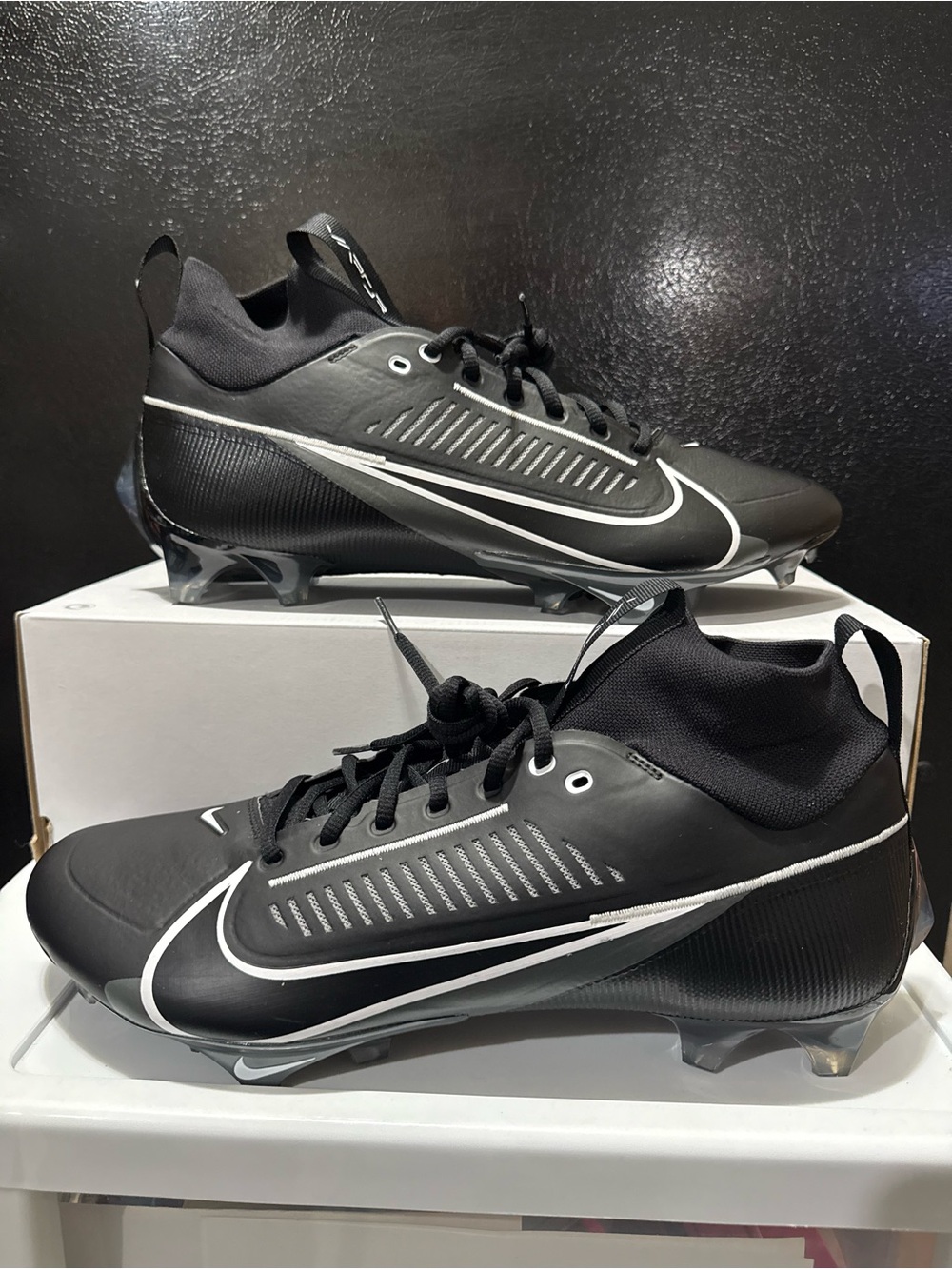Nike Vapor Edge Pro 360 2 Black/White Football Cleats FN7759-001 Size 14.5 Wide